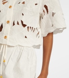 Zimmermann Mahon embroidered cotton poplin shirt