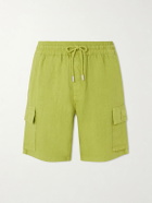 Vilebrequin - Straight-Leg Linen Drawstring Cargo Shorts - Green