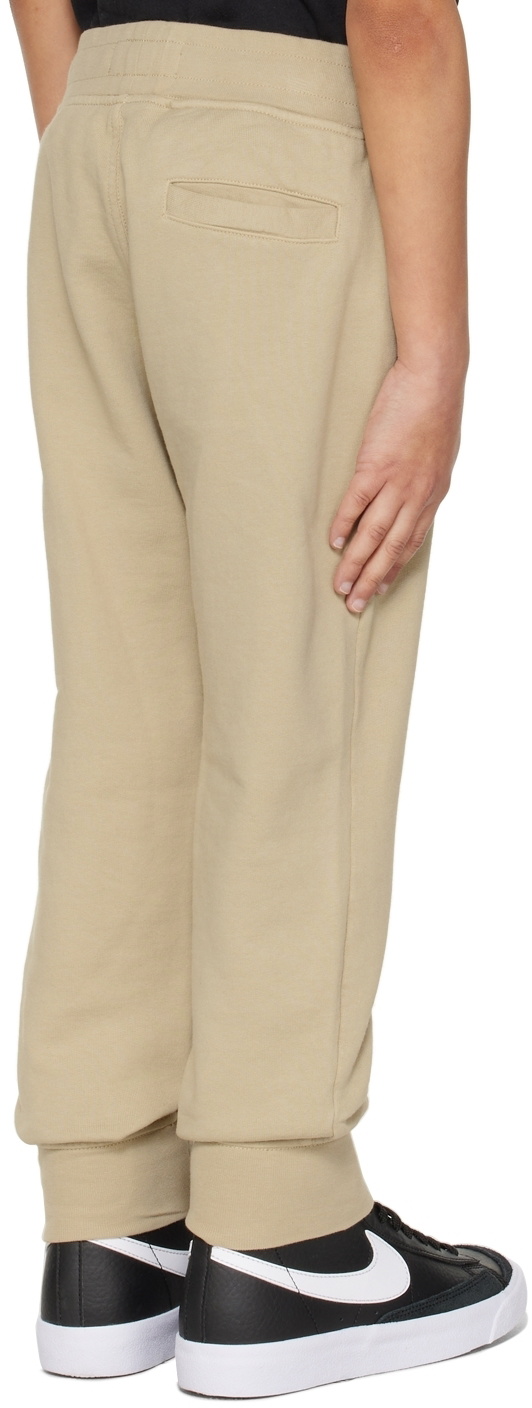 Stone Island Junior Kids Beige Patch Lounge Pants Stone Island Junior