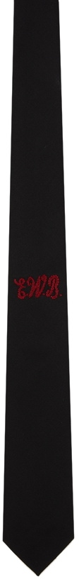 Photo: Ernest W. Baker Black Embroidered Tie