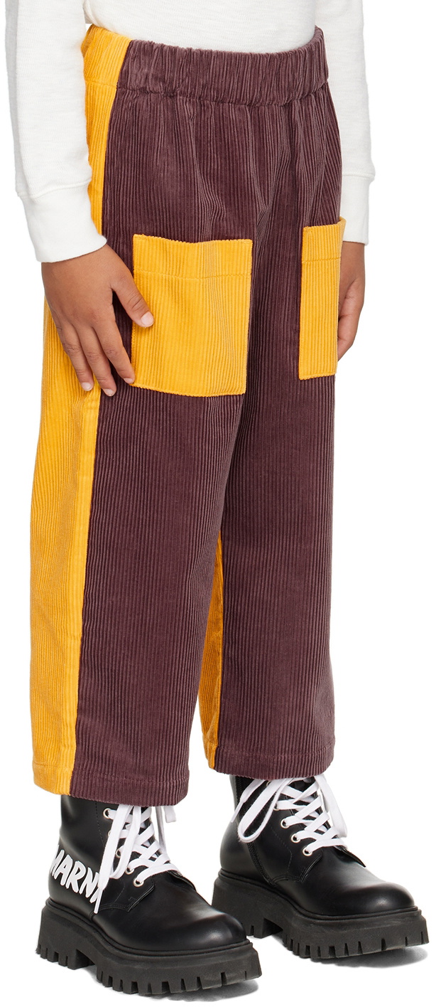 The Animals Observatory two-tone corduroy trousers - Orange