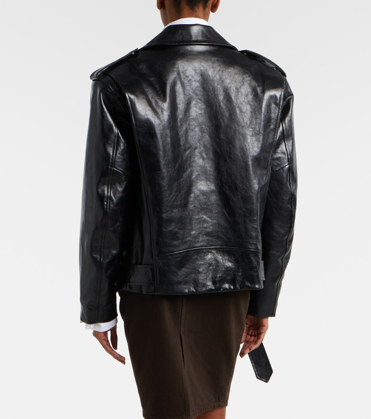 Saint Laurent Padded leather biker jacket