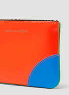 Super Fluo Leather Wallet in Orange