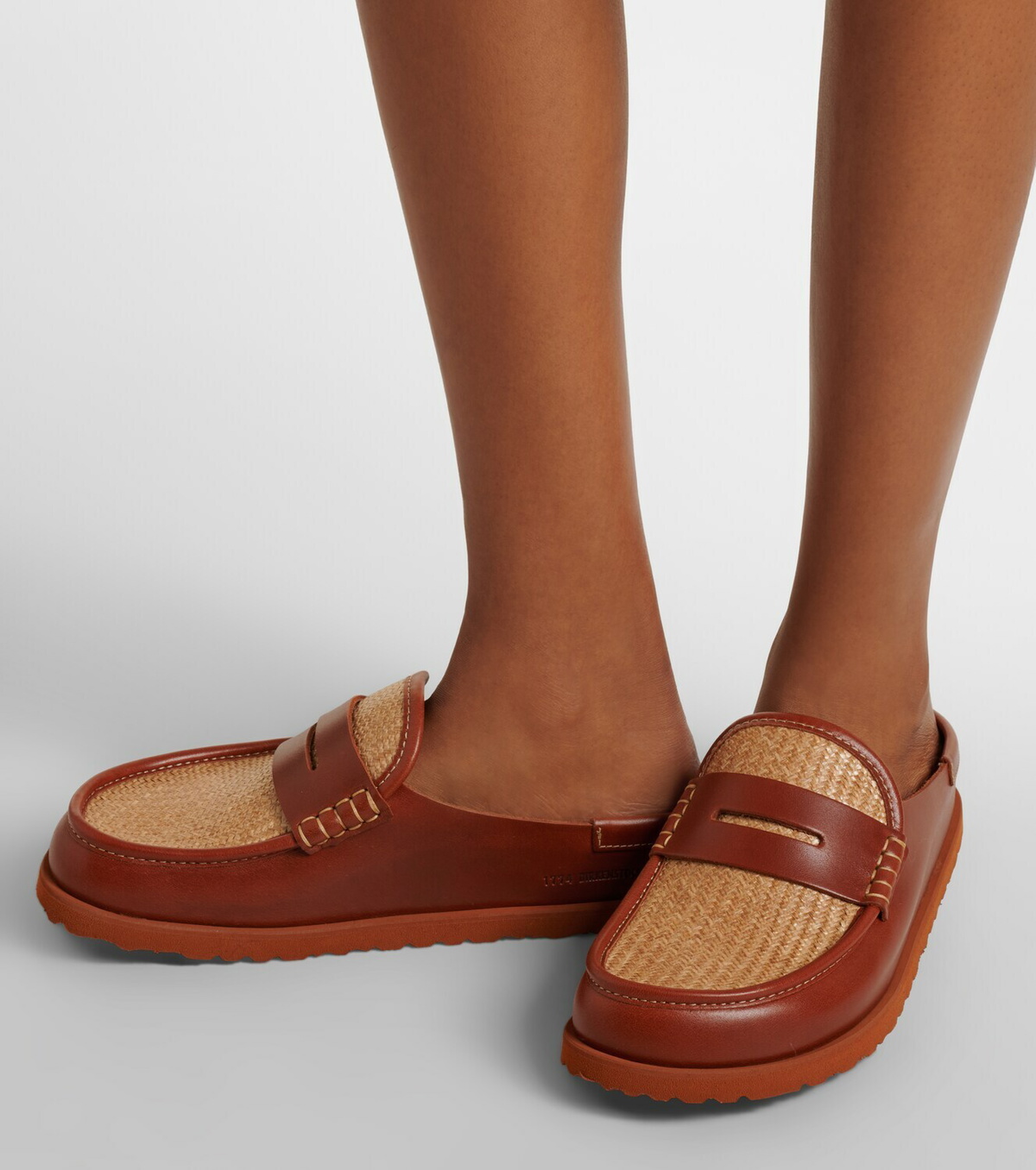 Birkenstock 1774 Naples leather-trimmed woven mules