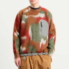 and wander Men's Mixed Colour Shaggy Knit Sweater in Brown Mix