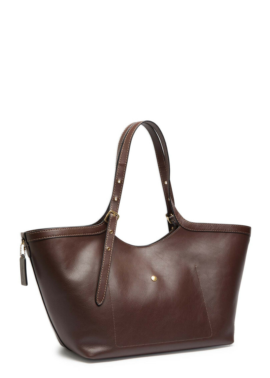 Coach Gramercy Grained Leather Tote - Brown - One Size