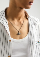 Vivienne Westwood Mini Bas Relief orb Necklace - Black - One Size