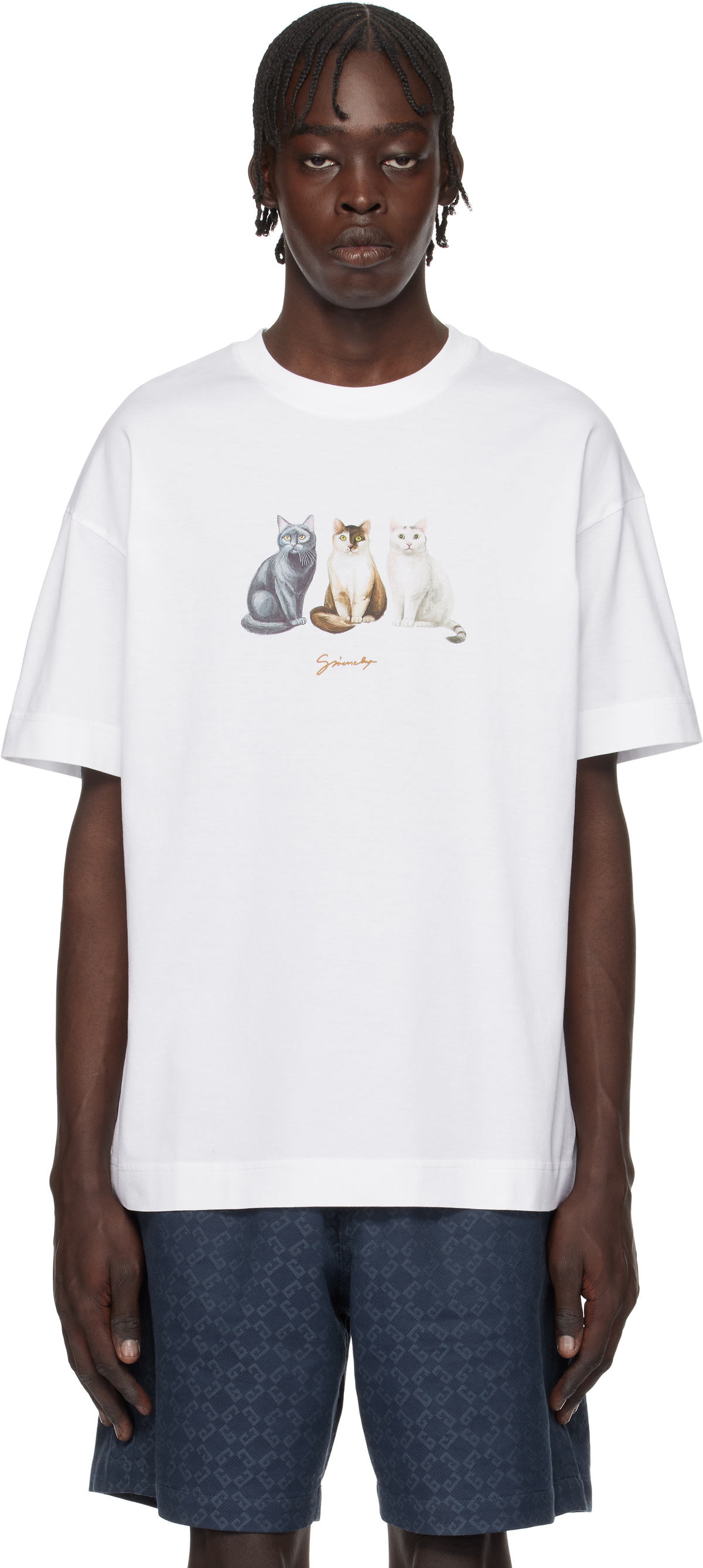 Tシャツ・カットソー GIVENCHY WHITE COTTON T-SHIRT Logo cotton jersey T-shirt in white - Givenchy | Mytheresa