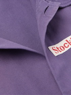 Stockholm Surfboard Club - Logo-Appliquéd Cotton Coach Jacket - Purple