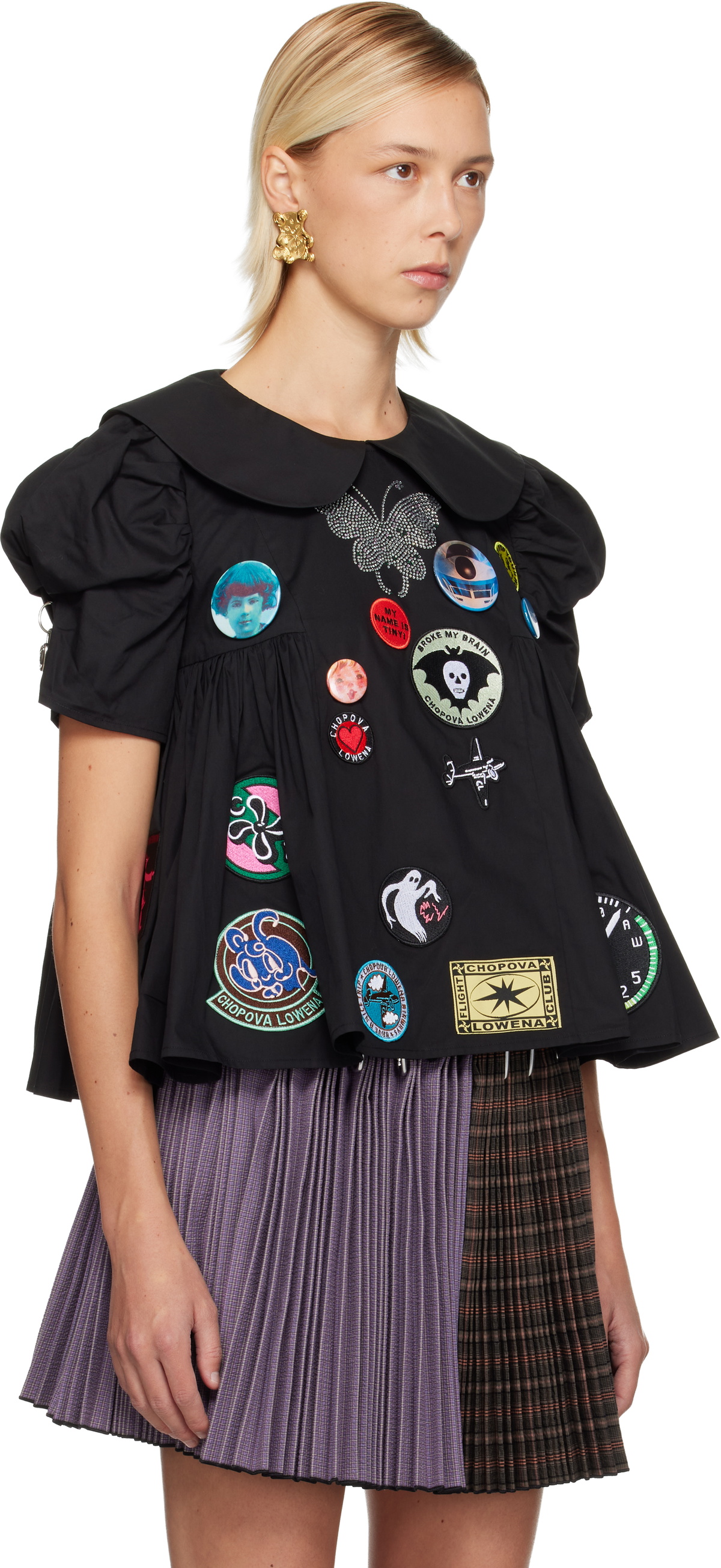 Chopova Lowena Black Alibi Blouse