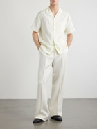 Versace - Striped Cotton and Silk-Blend Jacquard Shirt - White