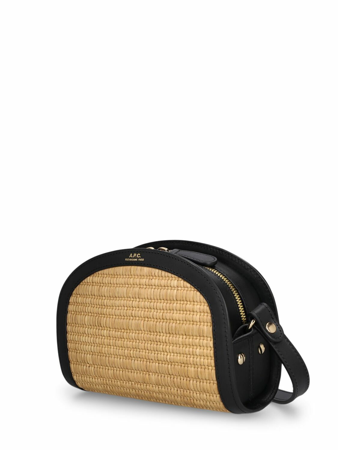 バッグ A.P.C mini Demi-Lune raffia crossbodybag A.P.C. Mini Demi-lune Raffia Effect Bag A.P.C.