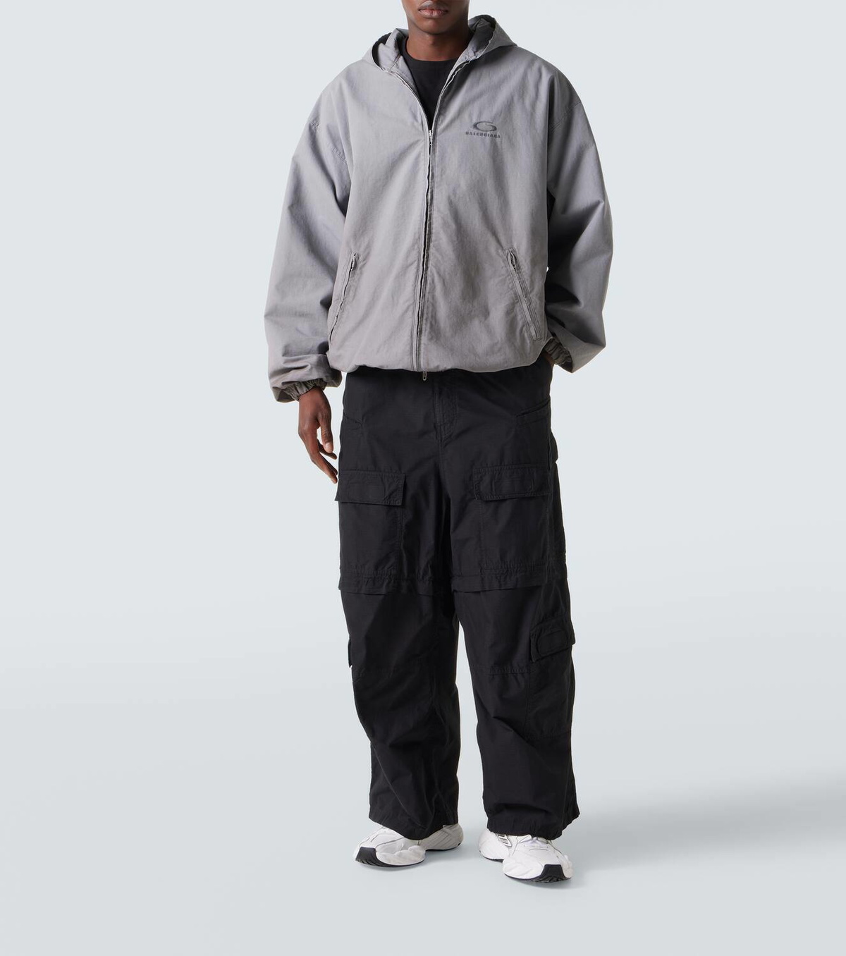 Balenciaga Cotton ripstop zip-up hoodie Balenciaga