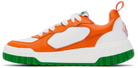 Casablanca White & Orange Court Sneakers