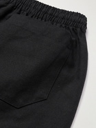 BODE - Straight-Leg Embroidered Cotton Shorts - Black