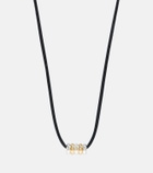 Déhanche Hollyhock leather and sterling silver necklace