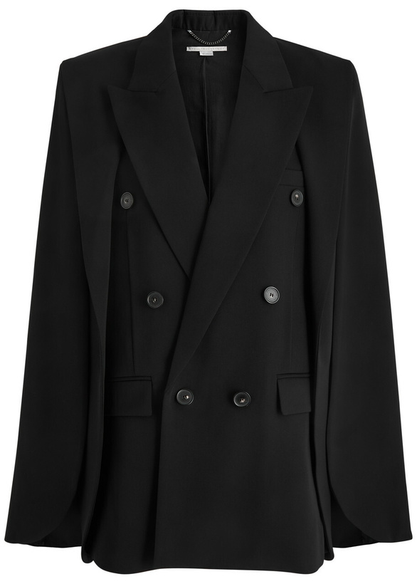 Photo: Stella Mccartney Cape-effect Stretch-wool Blazer Black