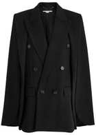 Stella Mccartney Cape-effect Stretch-wool Blazer Black