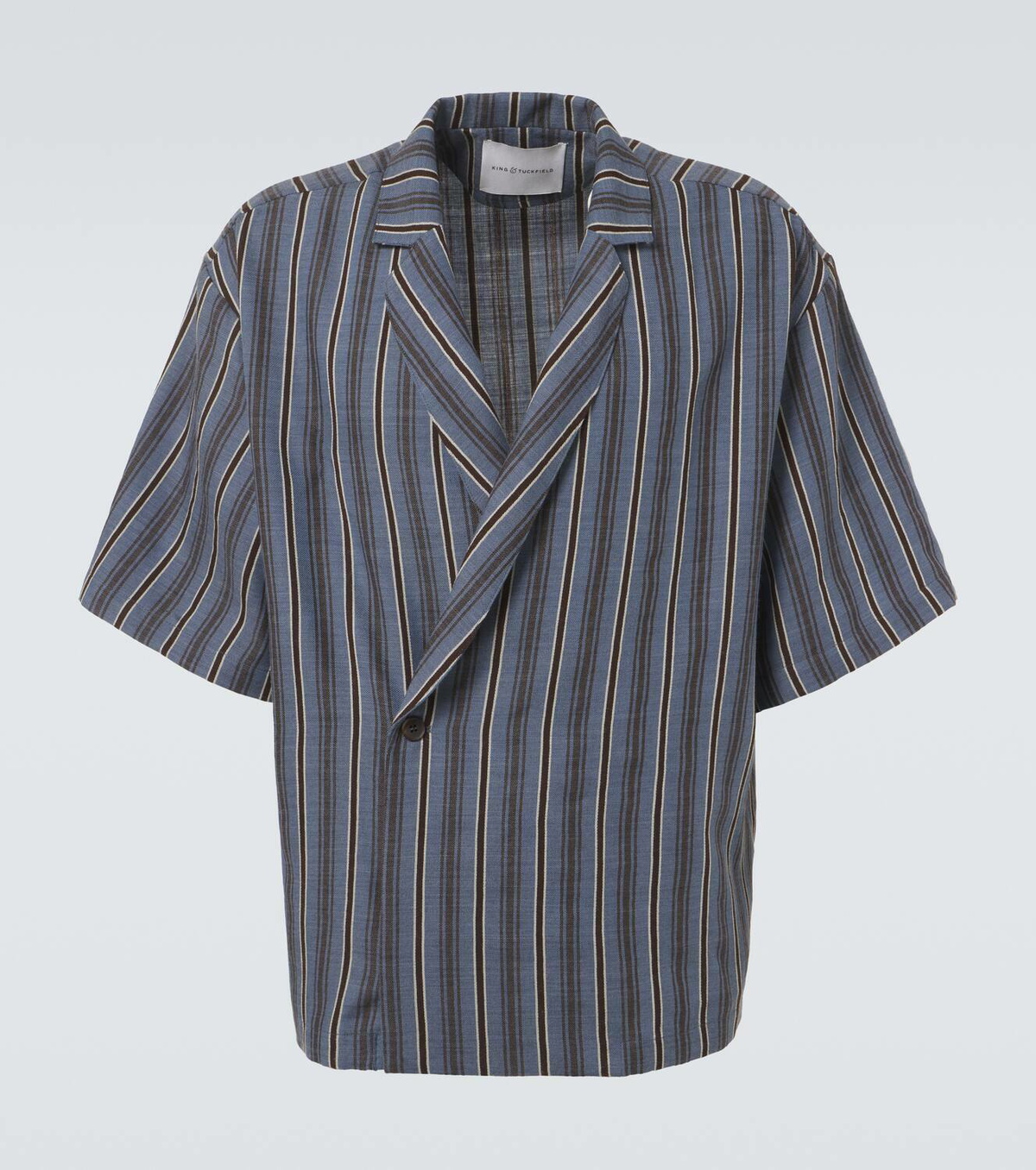 King & Tuckfield Striped virgin wool shirt