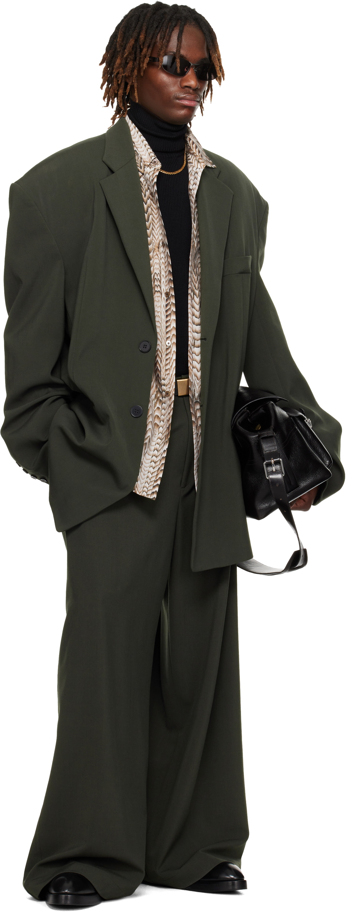 LU'U DAN Gray Misfit Blazer
