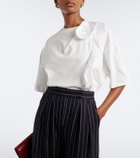 Max Mara Floral-appliqué cotton jersey T-shirt