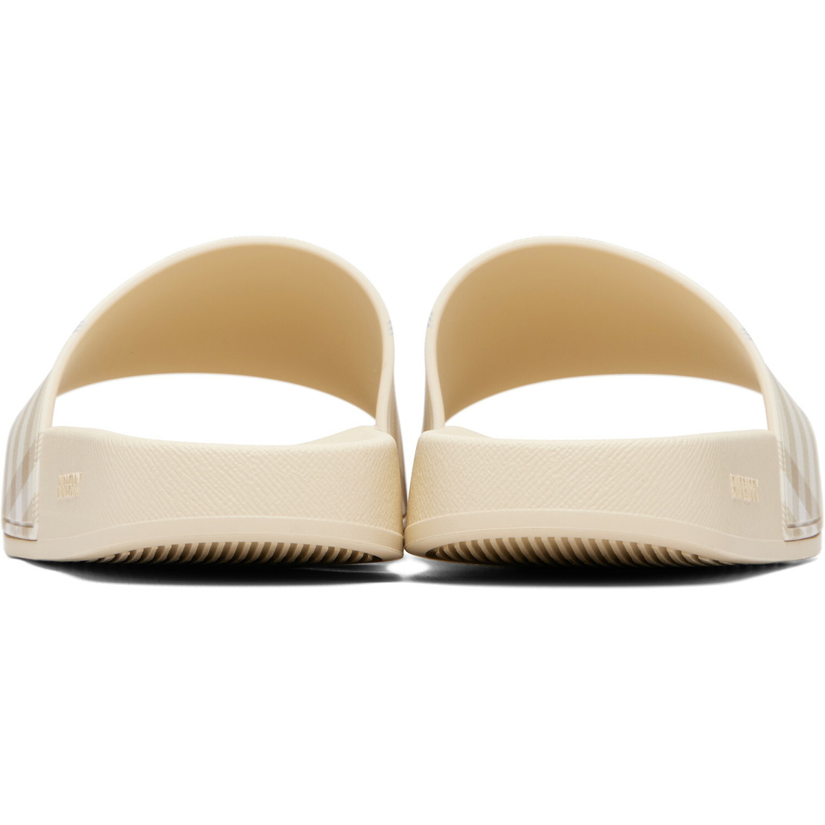 Burberry Beige Check Slides