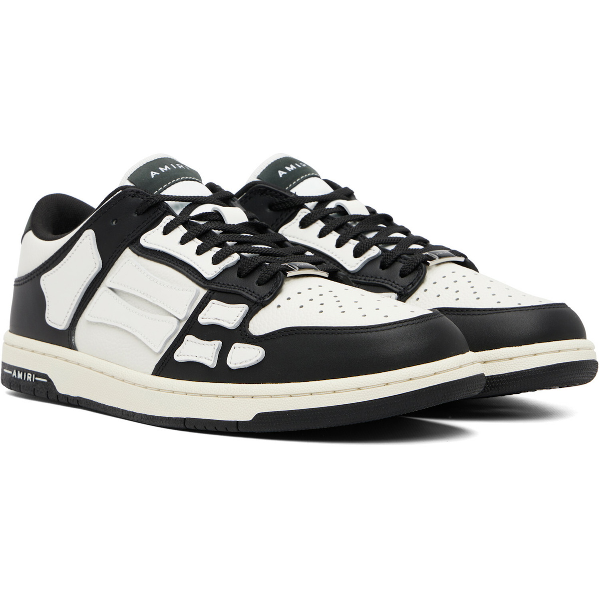 AMIRI Black & White Skel-Top Low Sneakers