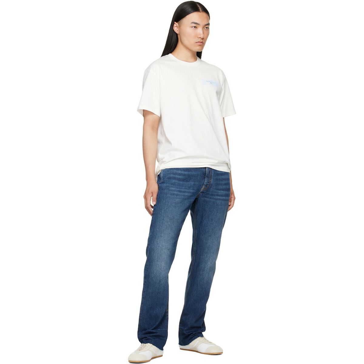 Givenchy White 'Givenchy Paris Paint Print' Cotton T-shirt