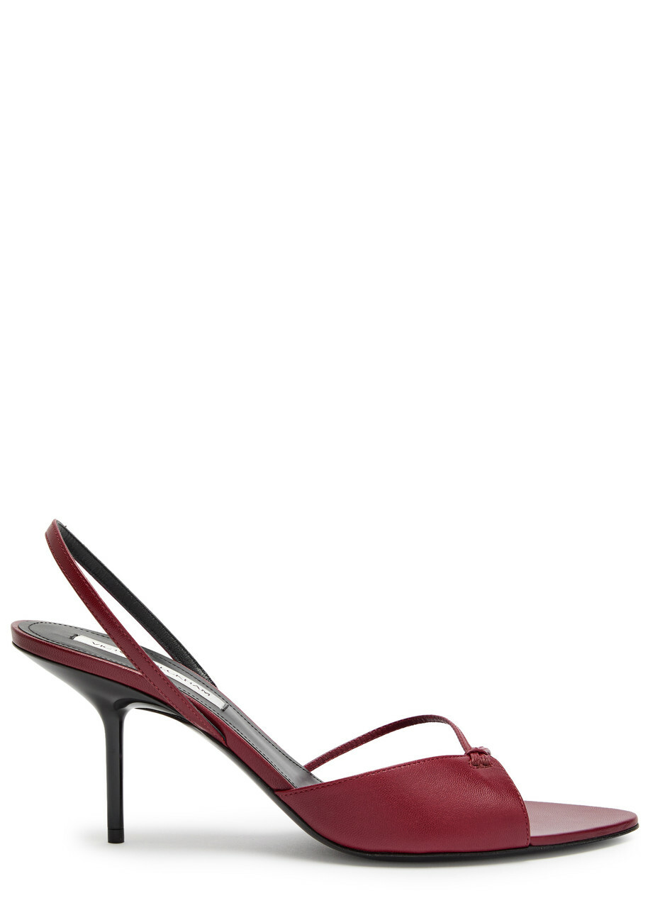 Victoria Beckham 75 Leather Slingback Pumps Burgundy