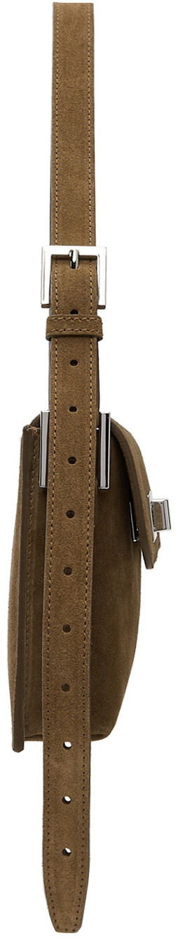 【送料&関税込】BY FAR Brown Leather Billy Shoulder Bag Billy Tote Dryland Creased Calf Leather Shoulder Bag – BY FAR