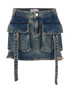 Blumarine Fringed Ruffles Mini Skirt