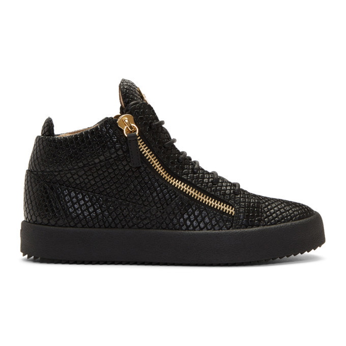 Photo: Giuseppe Zanotti Black Snake May London Gigas High-Top Sneakers