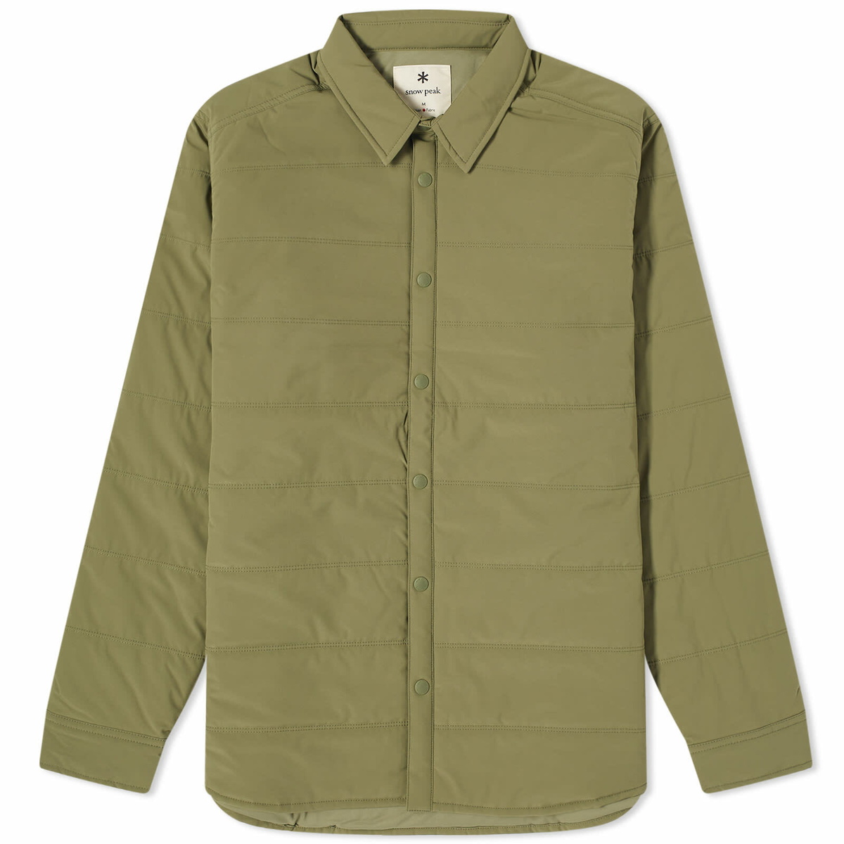 Snow Peak Men's Flexible Insulated Shirt in Olive Snow Peak