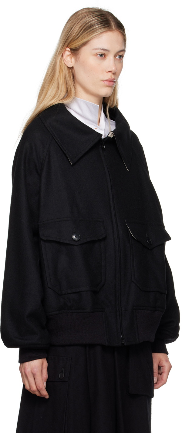 YOHJI YAMAMOTO Black R-Flight Jacket