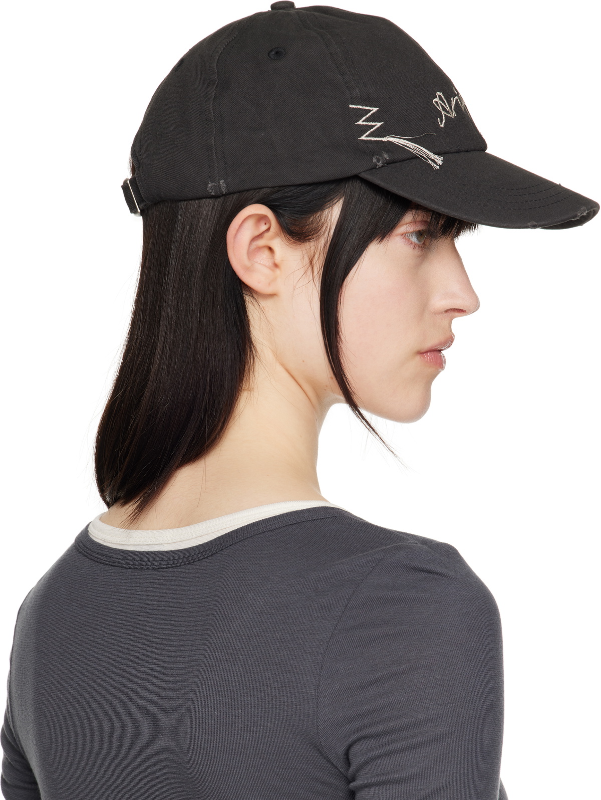 Axel Arigato Black Seam Distressed Cap