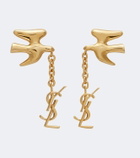 Saint Laurent Cassandre brass earrings