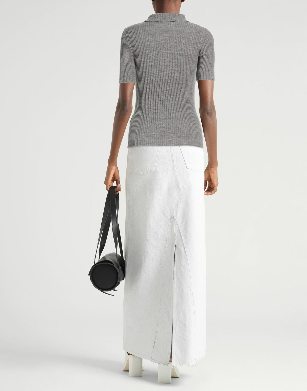 Manila Grace Womens Turtleneck in Grey