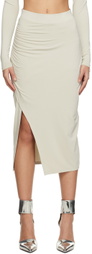 Han Kjobenhavn Beige Slit Drape Midi Skirt