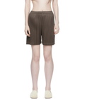 PLEATS PLEASE ISSEY MIYAKE Brown Loop Shorts