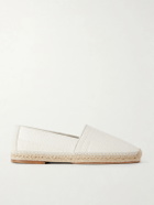 Brunello Cucinelli - Leather-Trimmed Woven Raffia Espadrilles - Neutrals