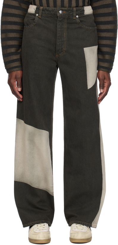 Photo: Eckhaus Latta Gray Wide Leg Jeans