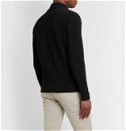 Dunhill - Ribbed Stretch Cotton-Blend Zip-Up Sweater - Black