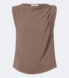 Vince Draped crêpe top