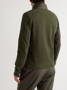 Moncler Grenoble - Logo-Appliquéd Shell-Trimmed Fleece Zip-Up Mid-Layer - Green