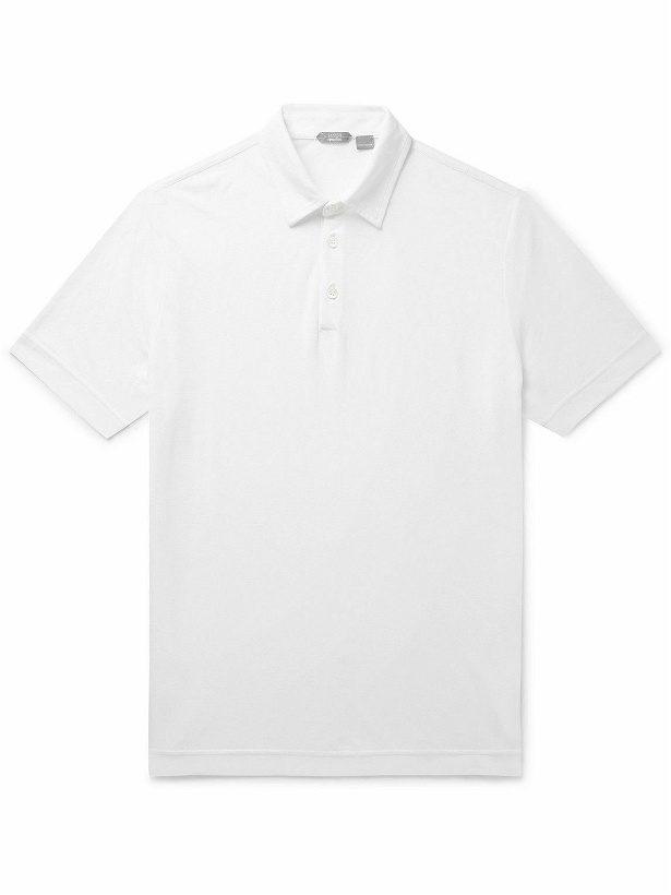 Photo: Incotex - Slim-Fit IceCotton-Jersey Polo Shirt - White