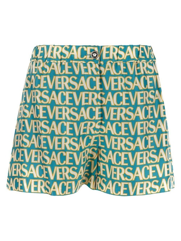 Photo: Versace All Over Logo Shorts