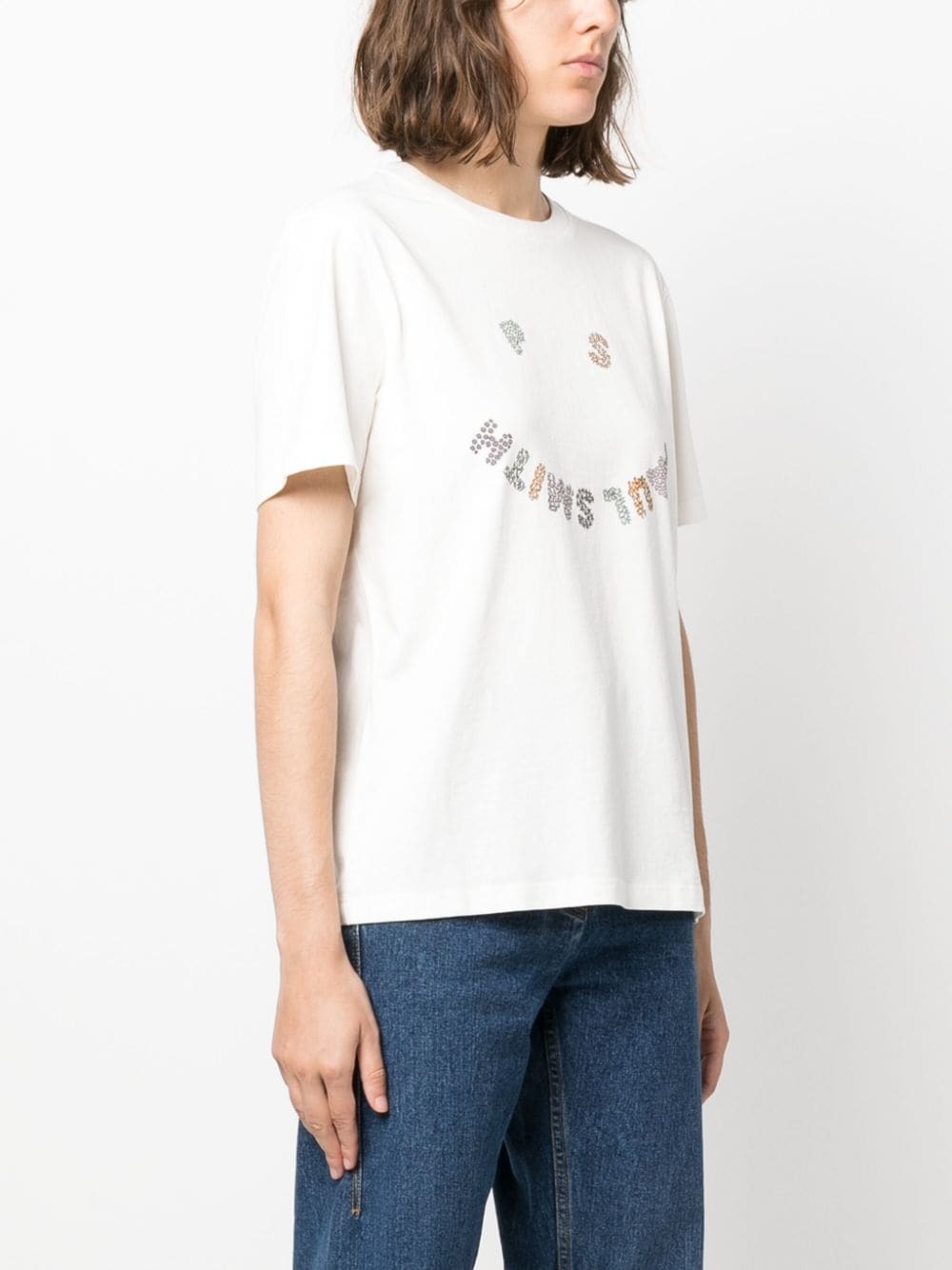 【Paul Smith】Tシャツ PS Paul Smith Happyマルチロゴ コットン PS Paul Smith oversized happy logo T-shirt in charcoal | ASOS