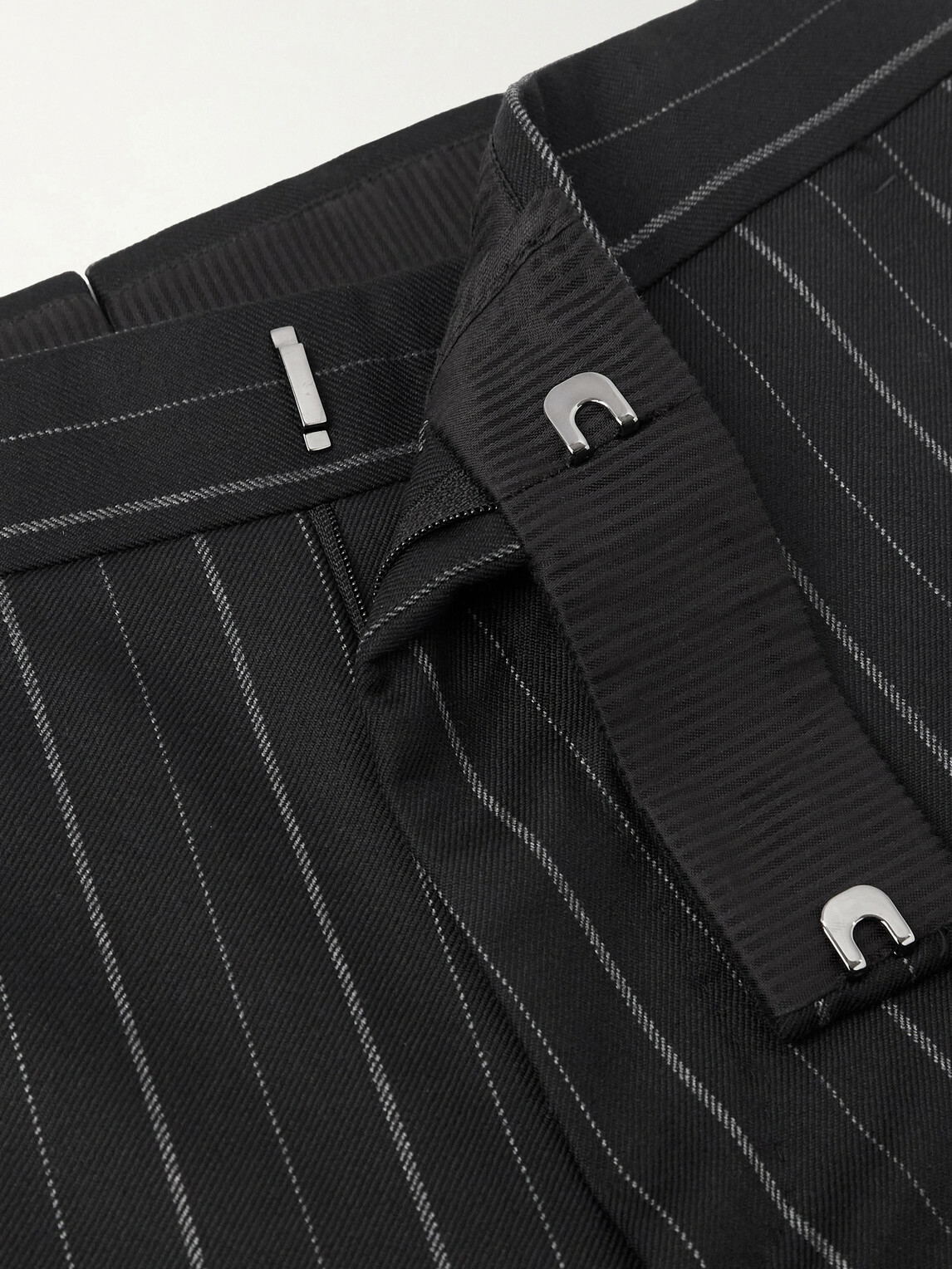 TOM FORD - Straight-Leg Pinstriped Wool-Twill Suit Trousers - Black