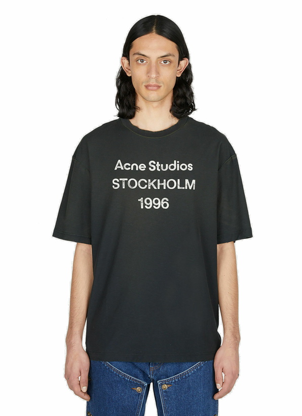 Photo: Acne Studios - Logo Print T-Shirt in Black