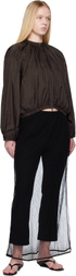 AMOMENTO Black Knit Capri Leggings